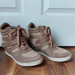 Beige Sneaker Wedges